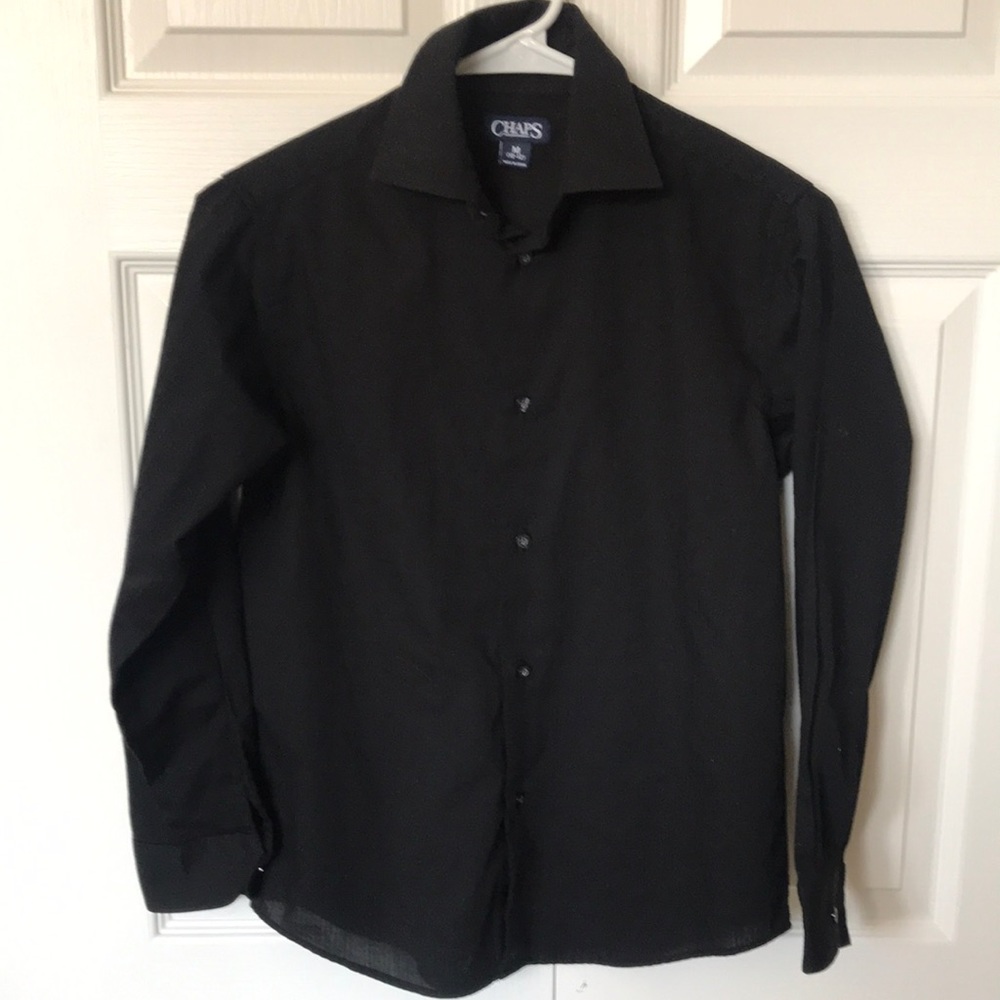 Boys button down black shirt